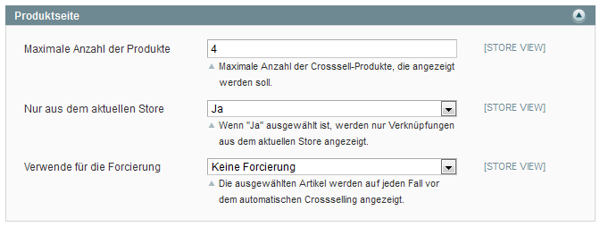 Leichte Konfiguration der Forcierung im Magento-Backend